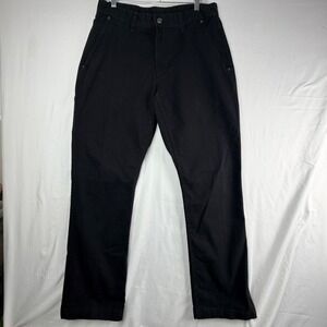 Eddie Bauer Mens Canvas Utility Pants Black Workwear Straight Leg 32x32 1751319